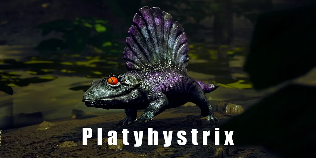 Platyhystrix - Sail-backed amphibian AI critter in Path of Titans